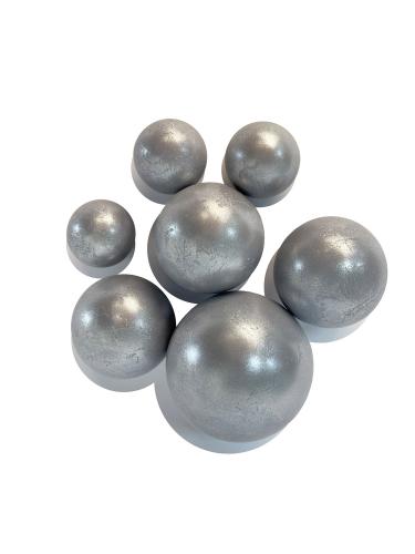 Шоколадные сферы набор серебро